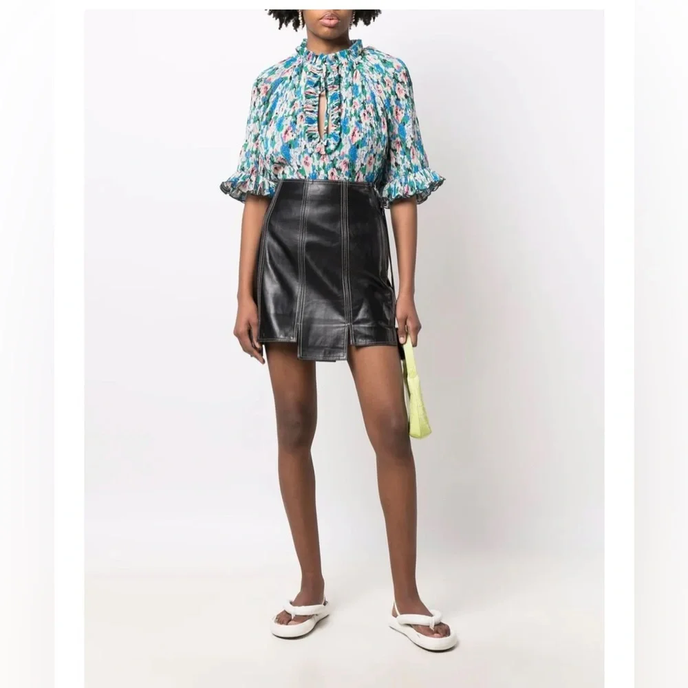 GANNI
floral-print ruffle blouse - Picture 2 of 5